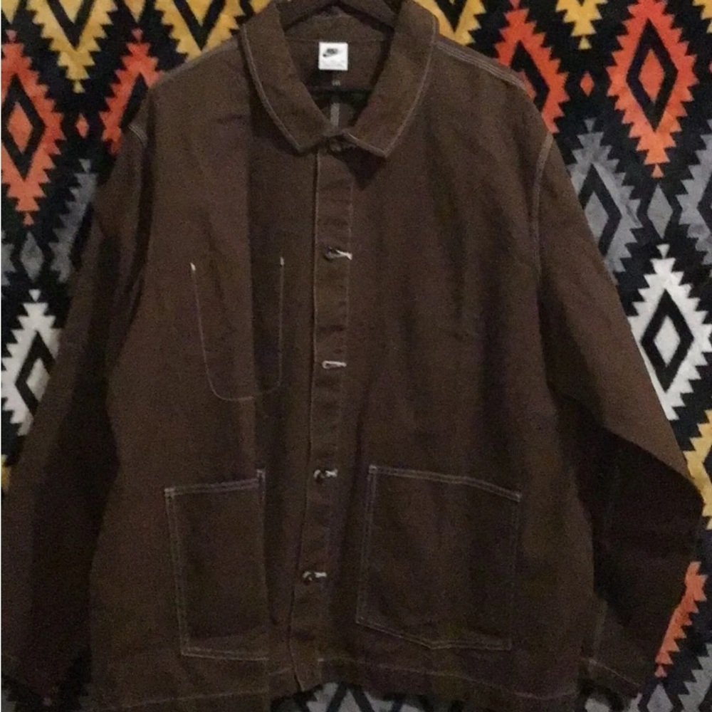 NWOT Nike Brown Denim Jacket XXL Unworn
